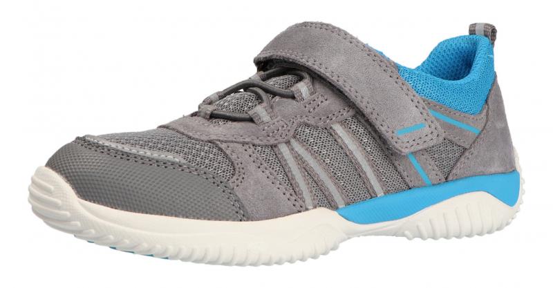 Lurchi Travis Kinder-Halbschuhe – Grau-blau, Aus Leder, Mit Klettverschluss, Bequem Und Praktisch