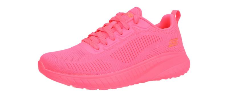 Skechers Neon Pinke Schuhe Damen Skechers 73667 HTPK UNO Sneaker