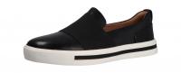 Clarks Damen Halbschuh/Sneaker/Slipper Un Maul Step BLACK LEATHER (Schwarz) 261425124