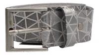 CinturaM - MGM - Damengürtel 40 mm silber,weiß (Weiß) 386/40/2773
