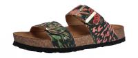 Haflinger Damen Pantolette/Hausschuh Bio Andrea schwarzmulti tropic (Mehrfarbig) 819016