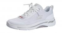 Skechers Damen Sneaker/Schuhe für eigene Einlagen Go Walk Arch Fit white/silver (Weiß) 124404WSL