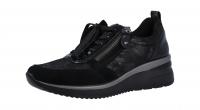 Remonte Damen Halbschuh/Sneaker/Schuhe für eigene Einlagen schwarz/schwarz-meta (Schwarz) D2401-02