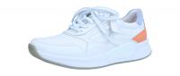 Gabor Damen Halbschuh/Sneaker rollingsoft weiss/manda/lagune (Weiß) 26.957.51
