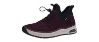 Rieker Damen Sneaker 445 brombeer/schwarz (Rot) 44560-30