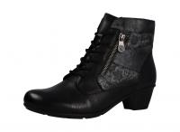 Remonte Damen Stiefel/Stiefelette/Schuhe für eigene Einlagen schwarz/asphalt/grap (Schwarz) R7570-02