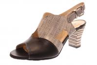 Maria Shoes Damen Sandale schwarz komb. (Mehrfarbig) A048