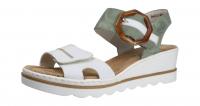 Rieker Damen Sandale weiss/mint/weiss (Weiß) 67476-81