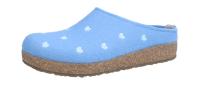 Haflinger Damen Hausschuh Grizzly Cuoricini gletscher (Blau) 741031-78