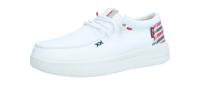Fusion Damen Slipper Lily white stripes (Weiß) LILY WASHED CANVAS WHITE