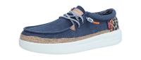 Fusion Damen Slipper Lily navy (Blau) LILY LINEN NAVY
